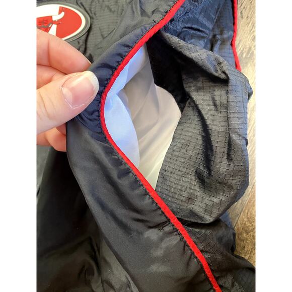 Vintage Starter NBA Authentics Chicago Bulls Highneck Nylon Windbreaker Men L - Picture 13 of 14